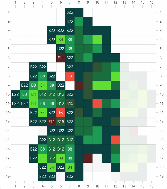 色号与贴合示意
